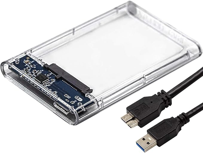 case para hd e ssd externo de acrílico